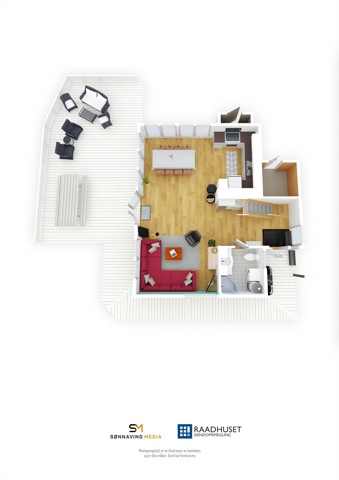 3D Plantegning | 1. Etasje Galleribilde