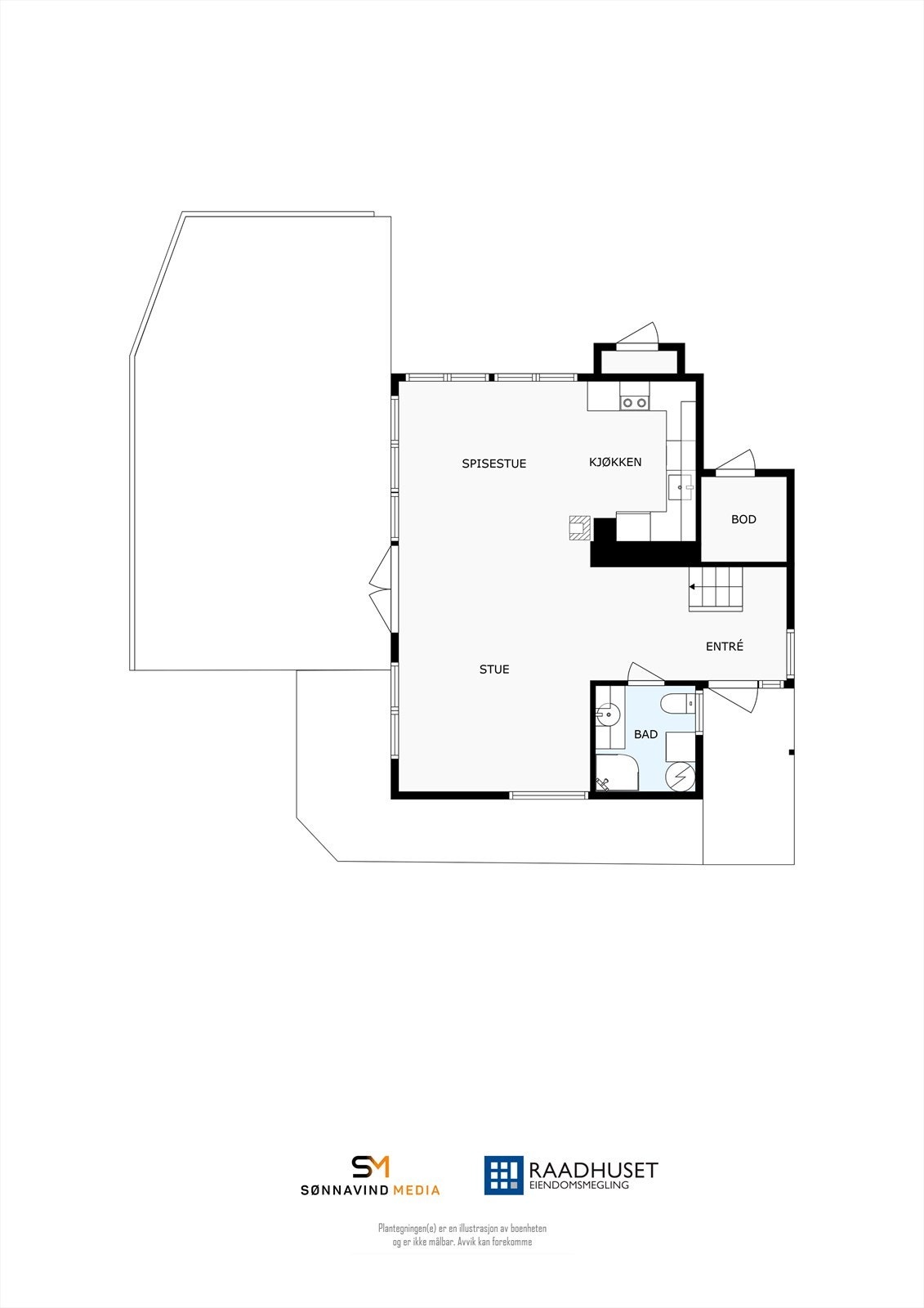 2D Plantegning | 1. Etasje Galleribilde