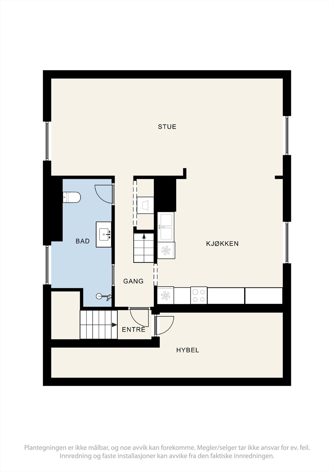 Plantegning - Leilighet og hybel 3.etg. Galleribilde
