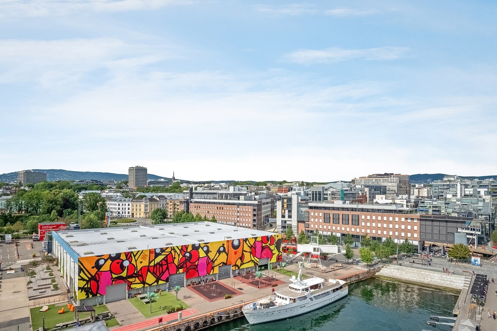 Tjuvholmen ligger kun ca. 5 min gange unna leiligheten. Galleribilde