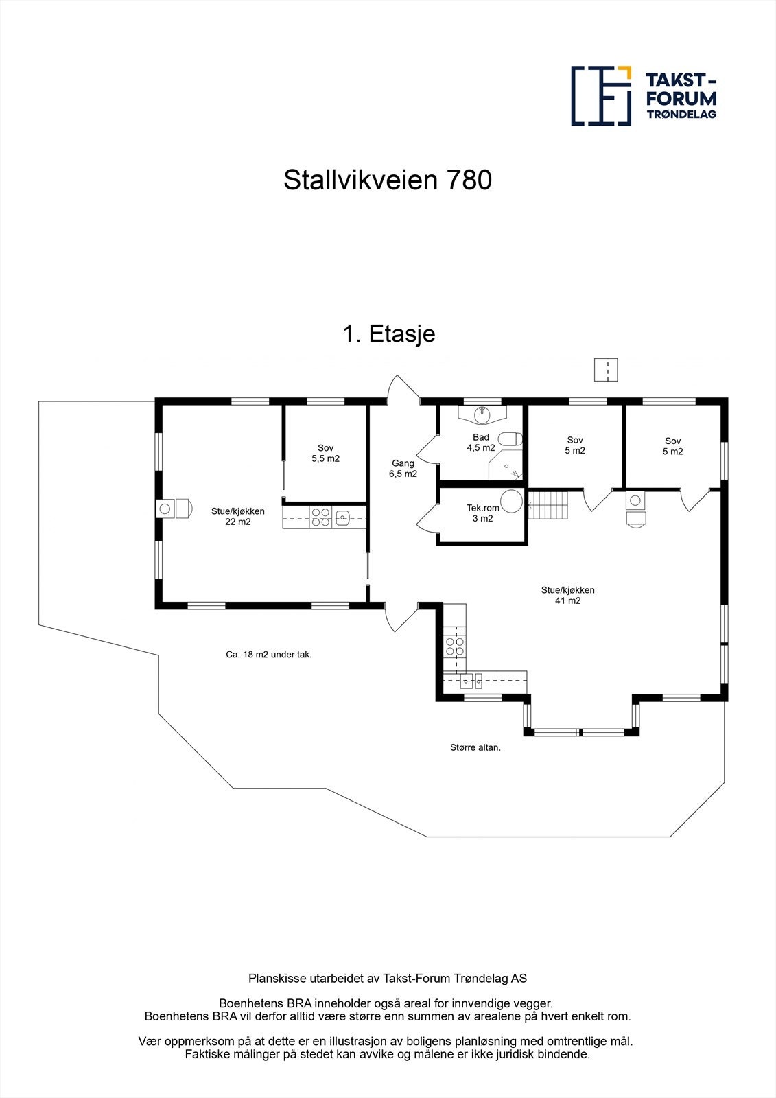 Plantegning 1.etasje Galleribilde