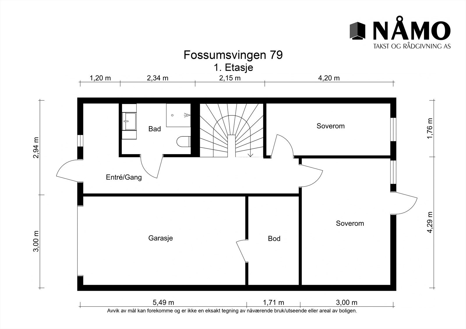 Plantegning 1. etasje Galleribilde