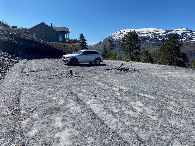 Tomten er ferdig planert og bygging kan starte kjapt Galleribilde