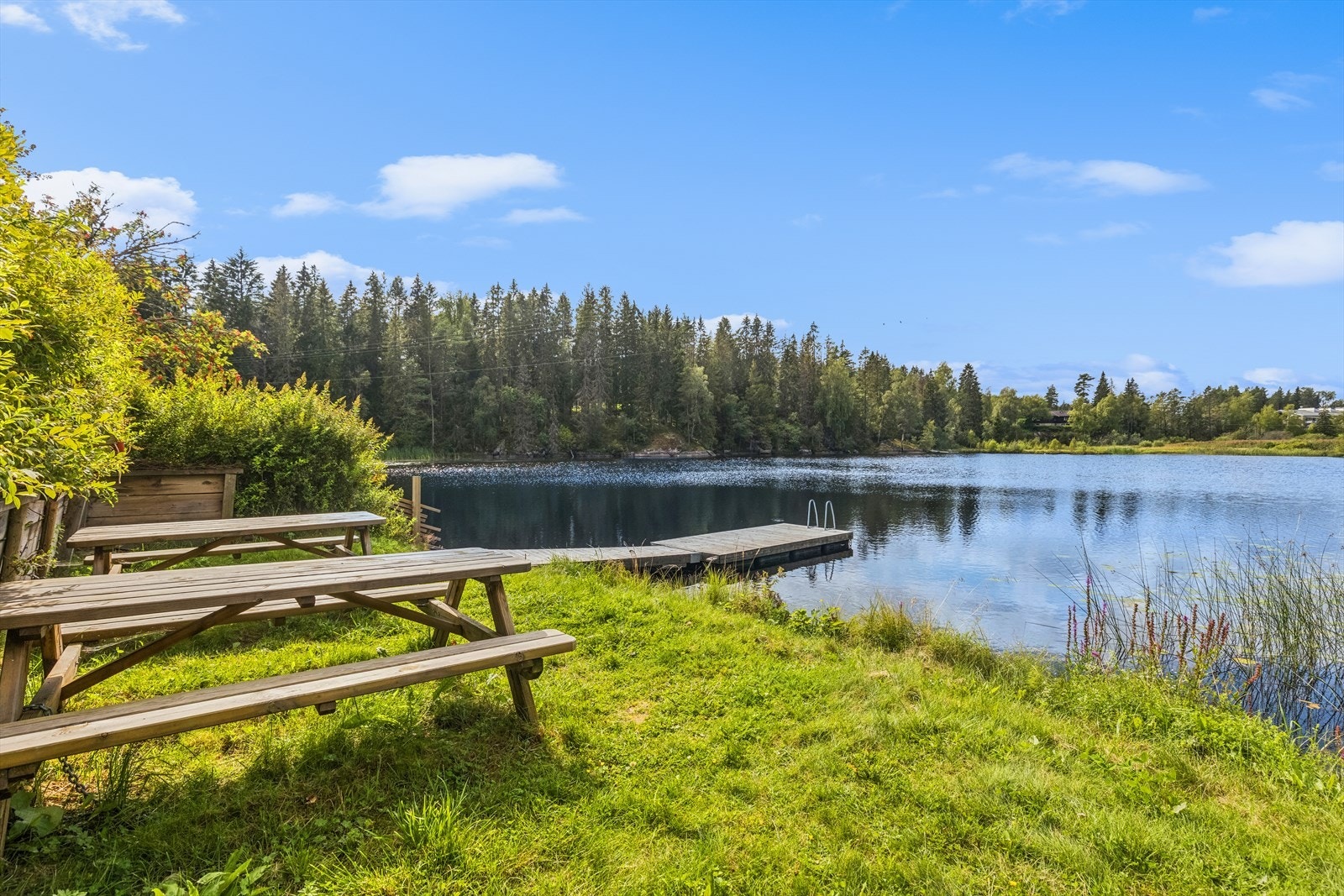 Hva med å ta et kveldsbad i Tangentjern på varme sommerkvelder? Det er også stor aktivitet på tjernet på vinteren da det blir mye brukt til skøytegåing og ishockey-spilling. Galleribilde