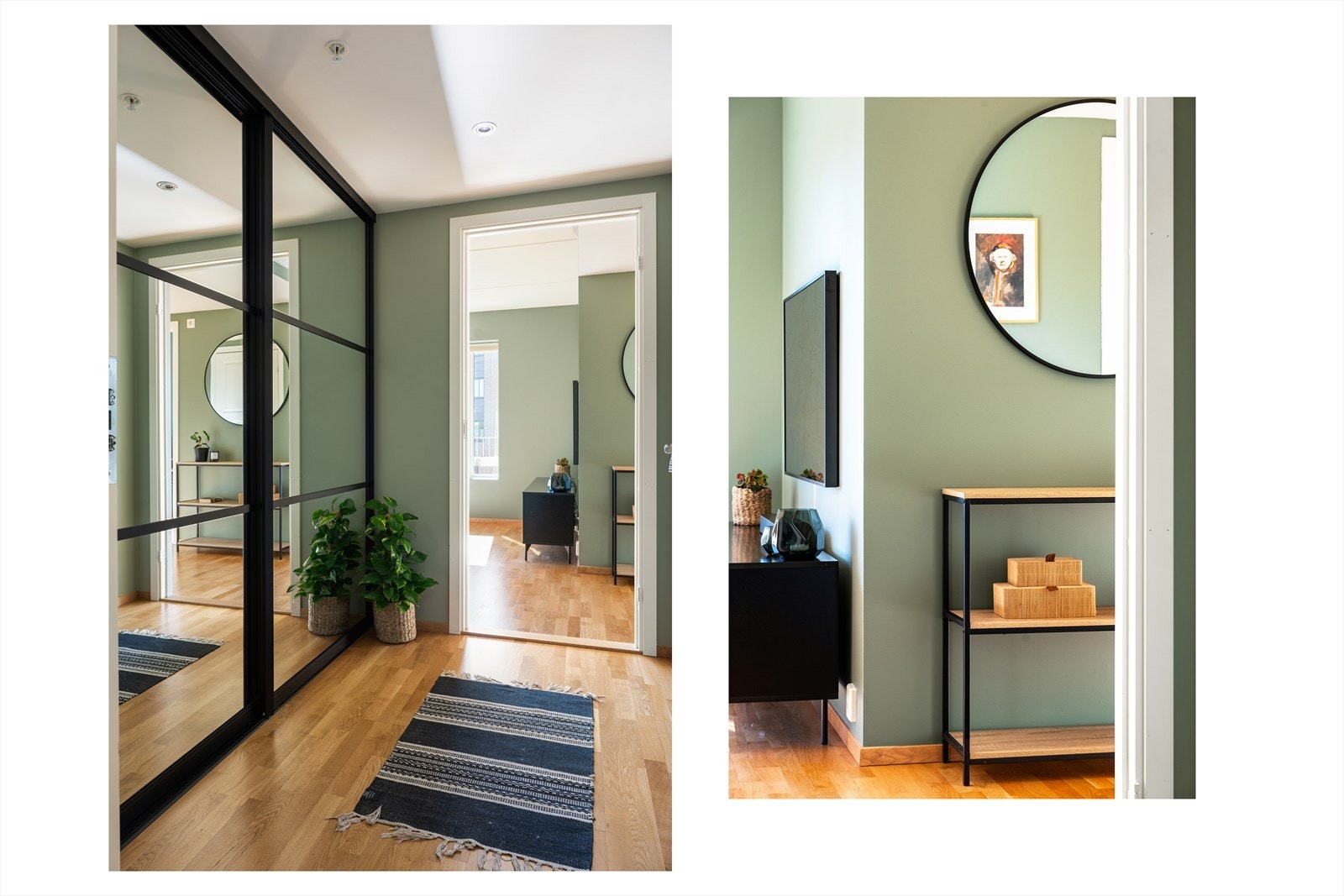 Gangen gir et godt førsteinntrykk med pene overflater. Galleribilde