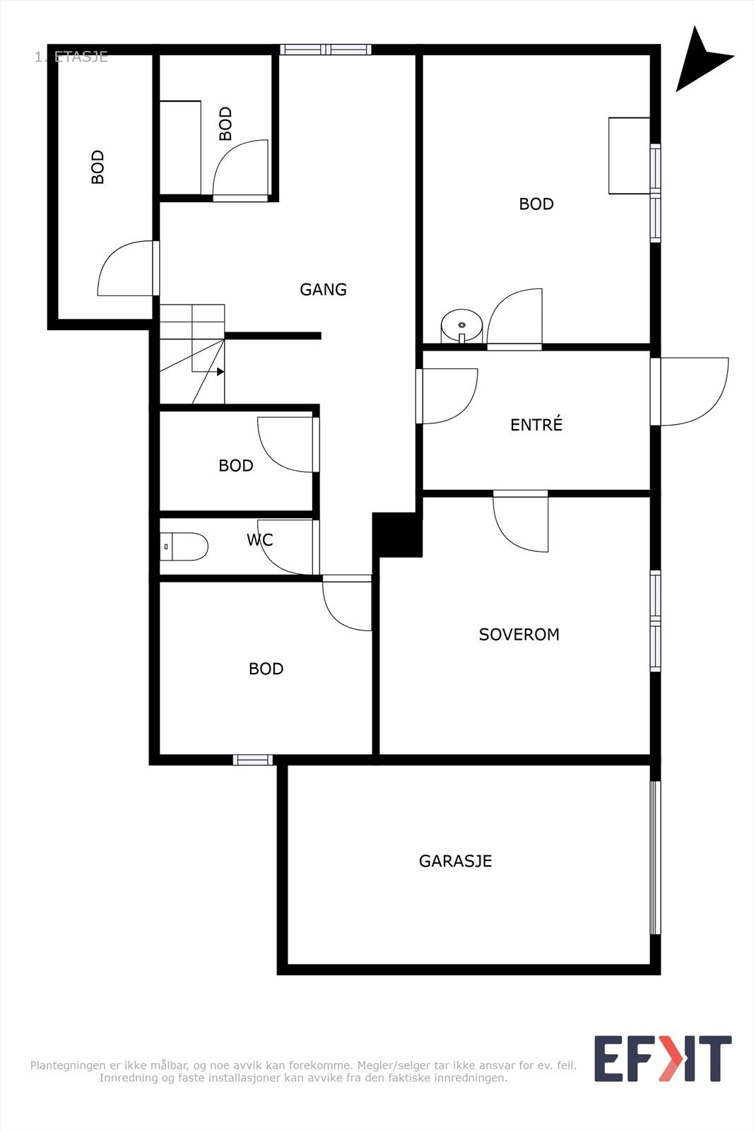 Planskisse kjeller Galleribilde