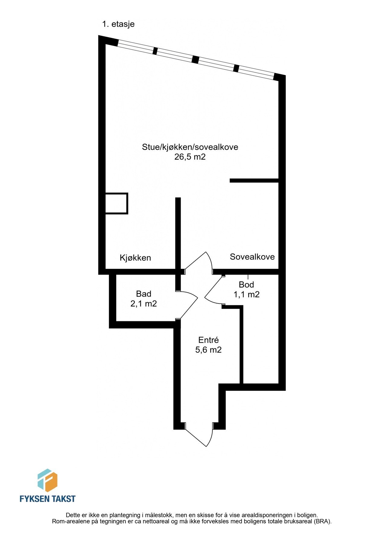 Leiligheten har en flott planløsning i byggets 1.etasje. Galleribilde