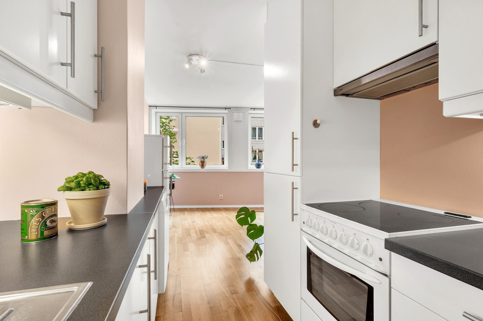 God plass til stekeovn, oppvaskmaskin og kjøleskap. Galleribilde