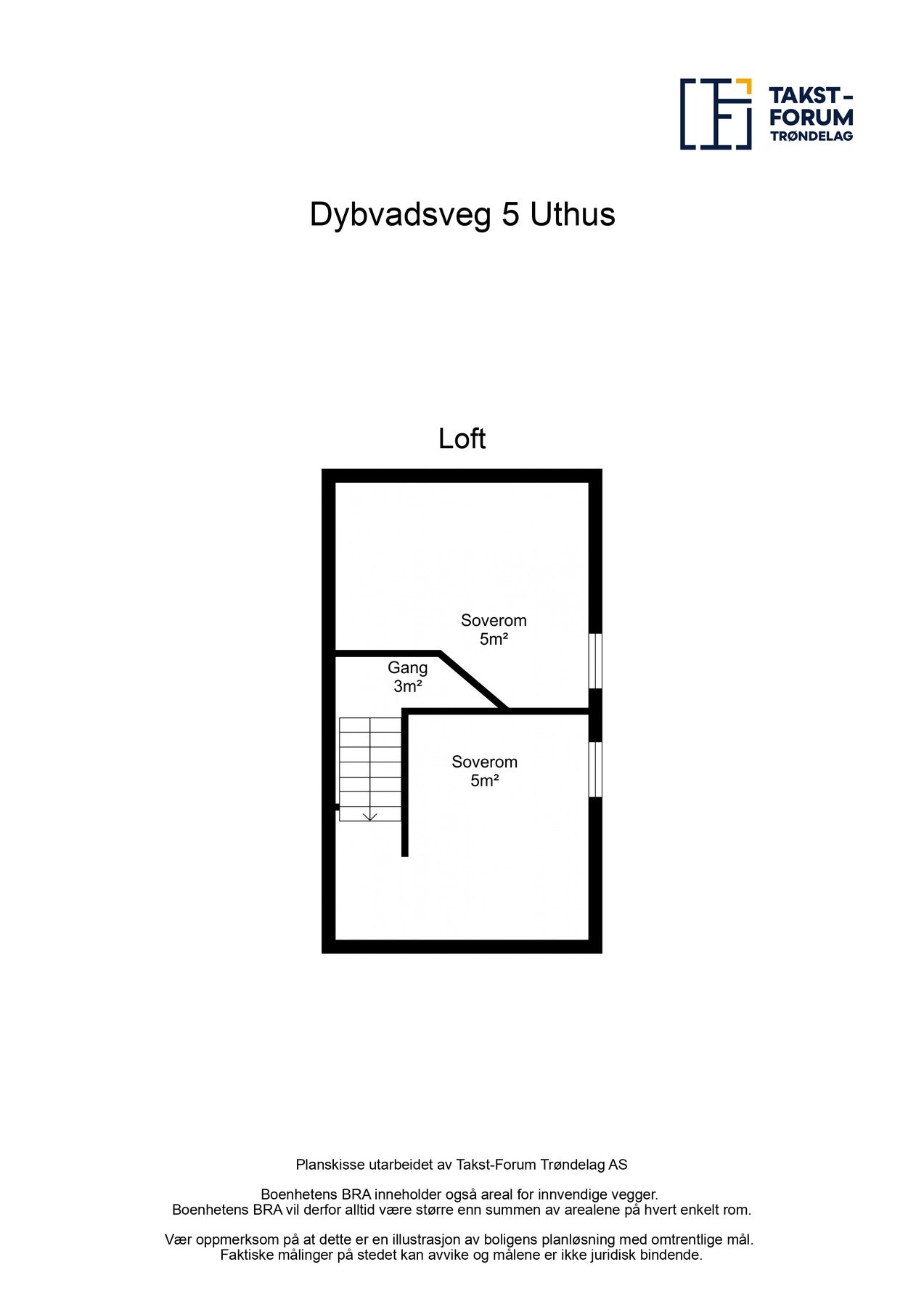 Plantegning - Uthus - Loft. Galleribilde