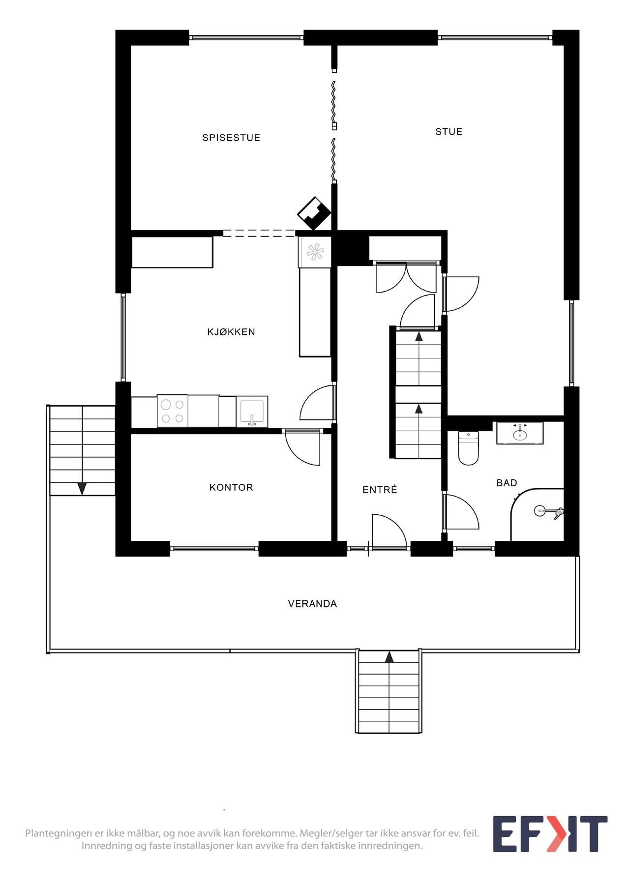 Plantegning hovedetasje Galleribilde