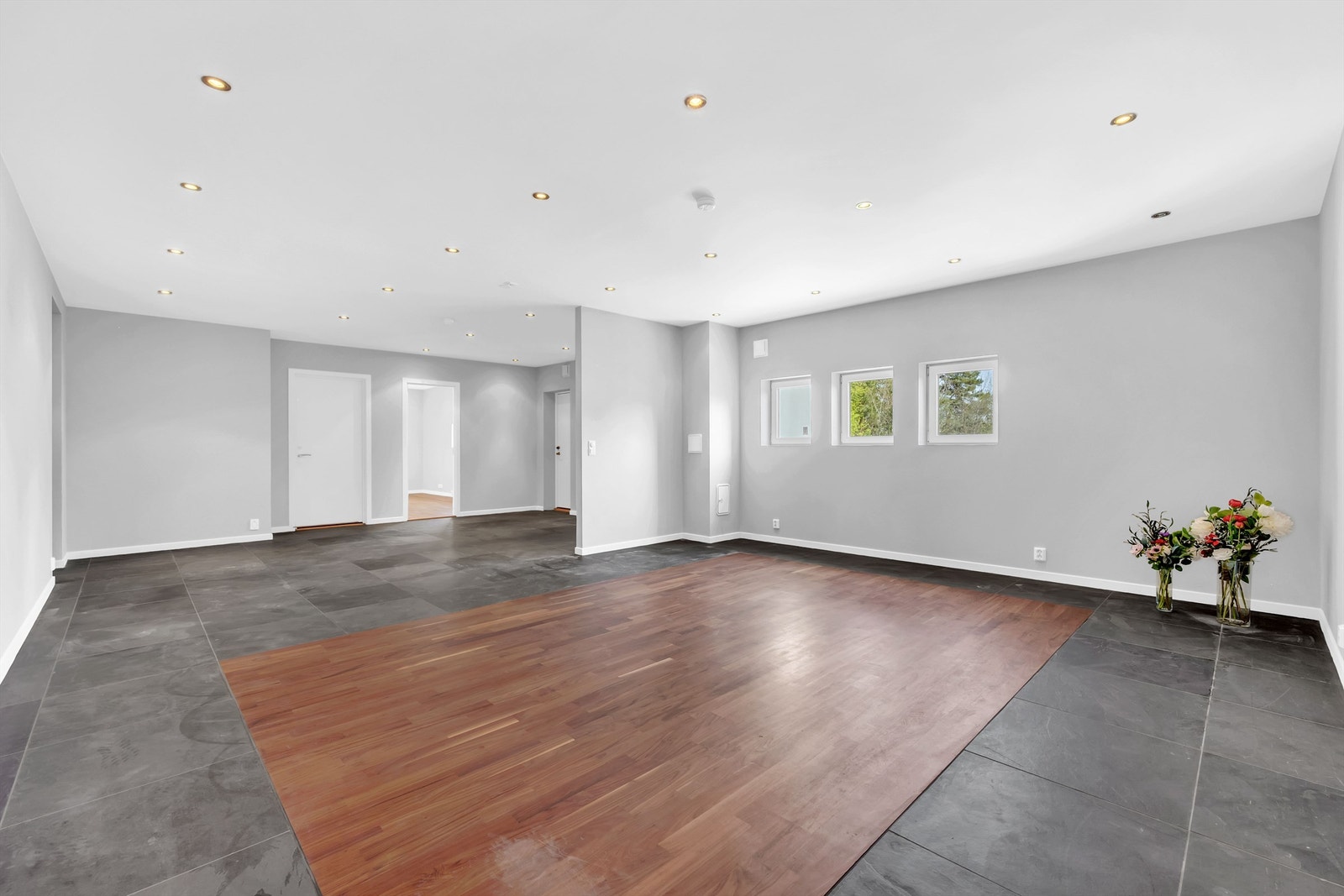 Stor og romslig TV-stue med plass til møblering etter eget behov. Galleribilde