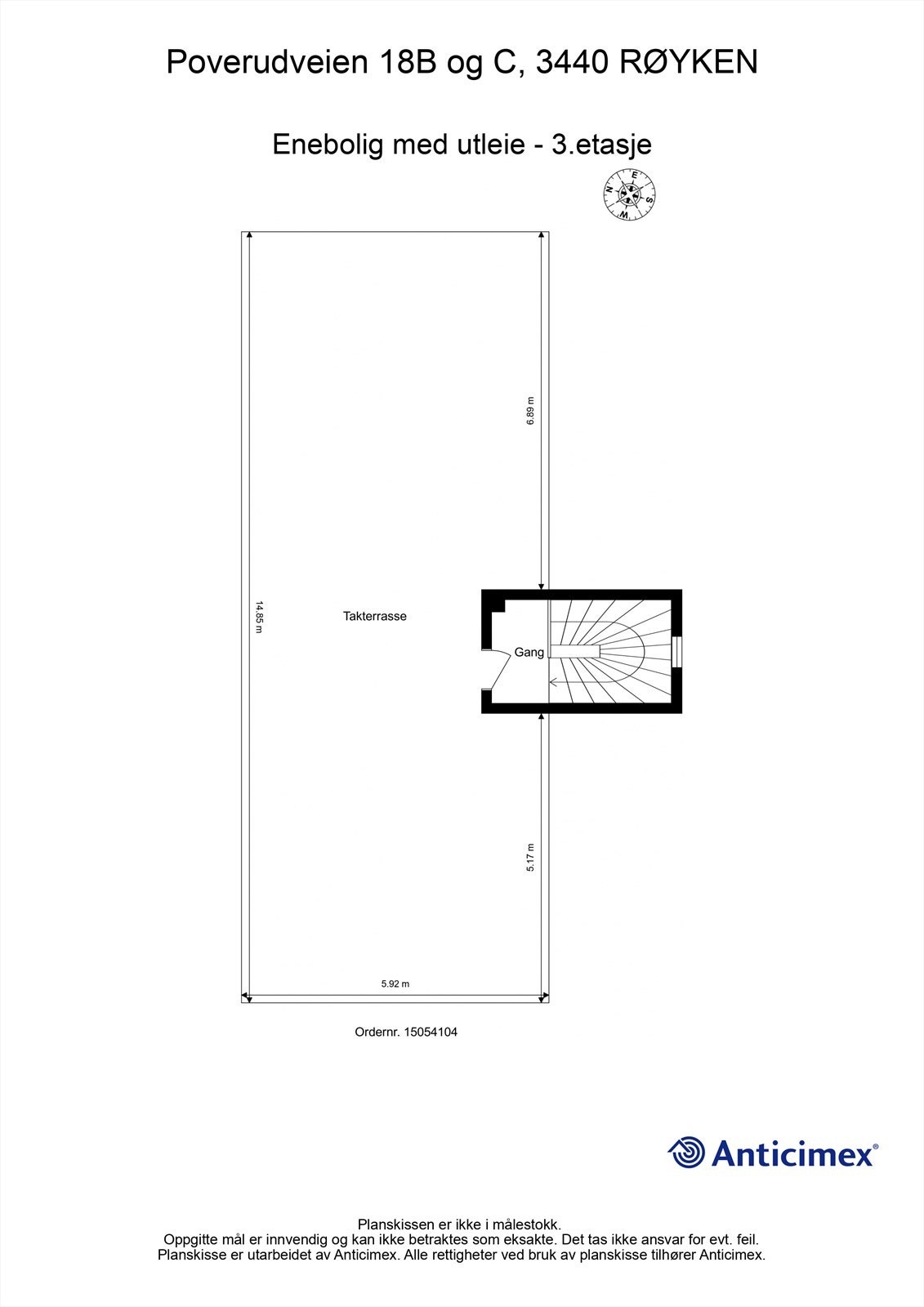 Plantegning 3. etasje Galleribilde