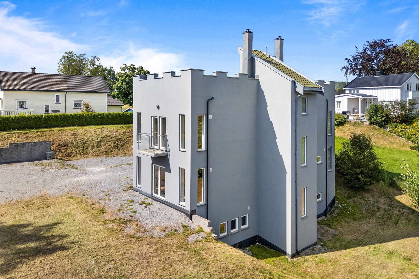 Arkitekttegnet enebolig på ca 399 BRA kvm fra 2007. Galleribilde