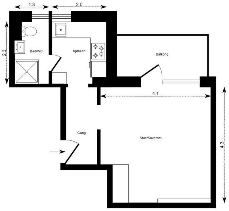 Plantegning Galleribilde