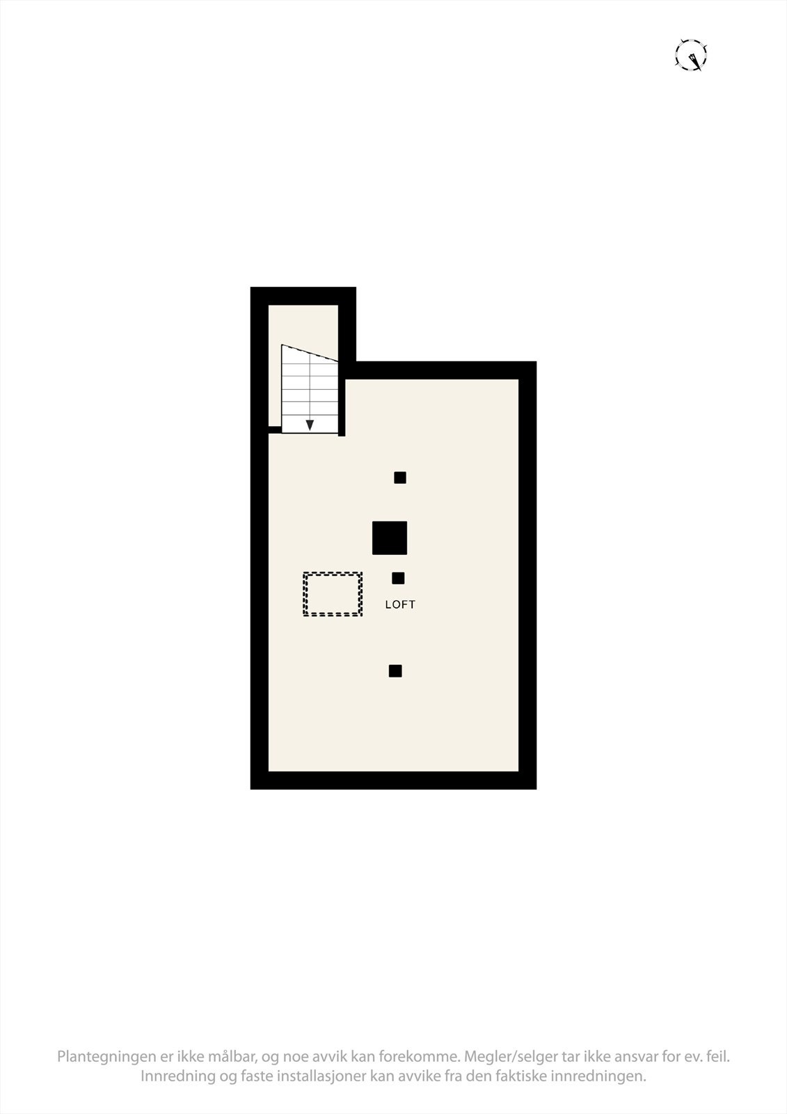 Planskisse loft. Galleribilde