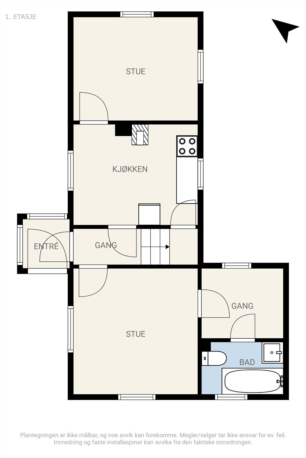 Plantegning hovedplan. Galleribilde
