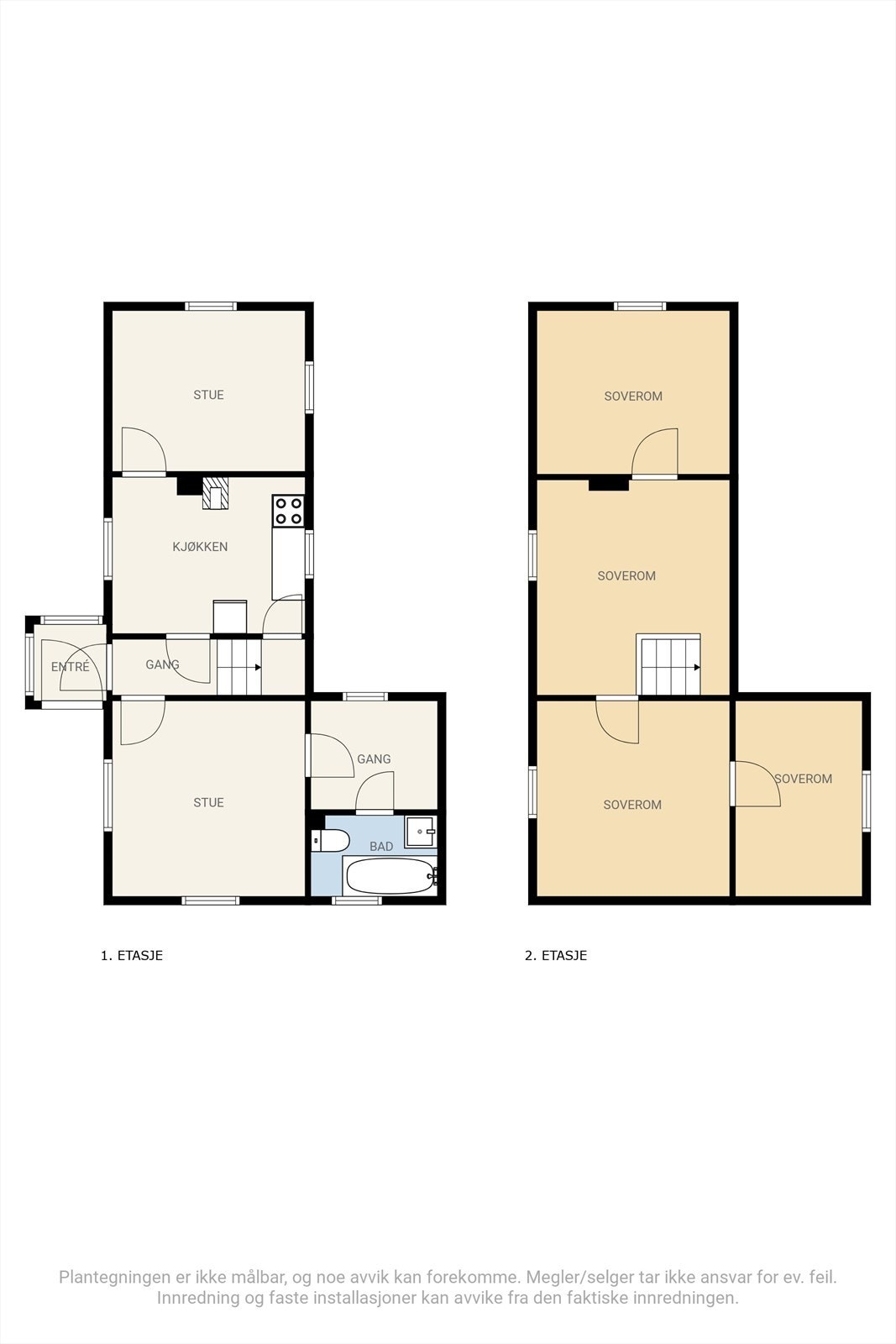 Plantegninger begge plan for Nordlandshuset. Galleribilde