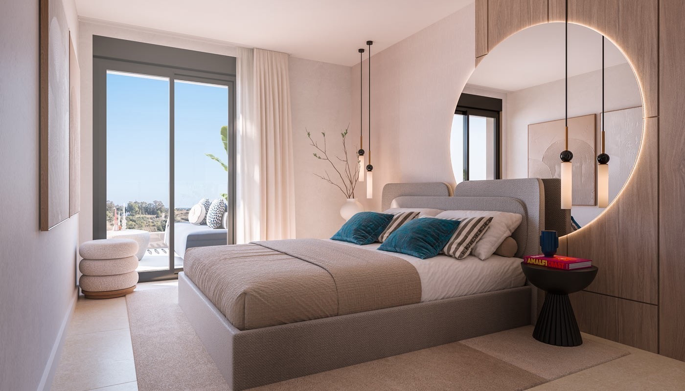 Leilighetene har utsikt mot sjøen, golfbanen og fjellene. Galleribilde