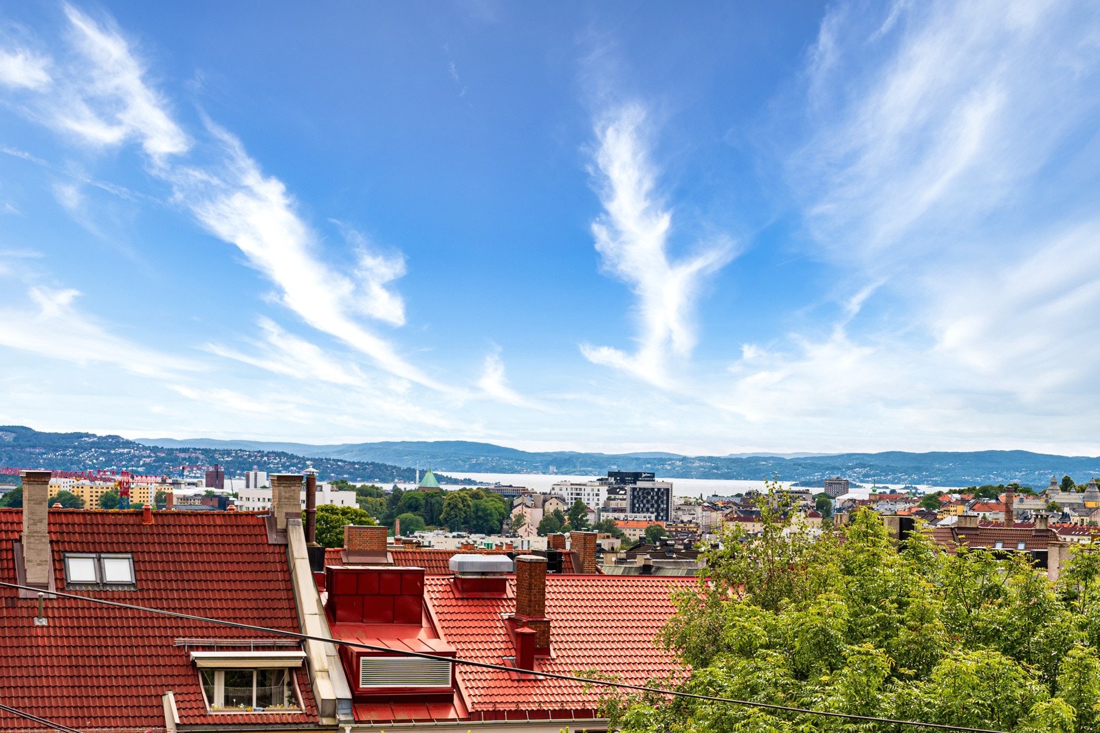 Utsikt fra takterrassen Galleribilde