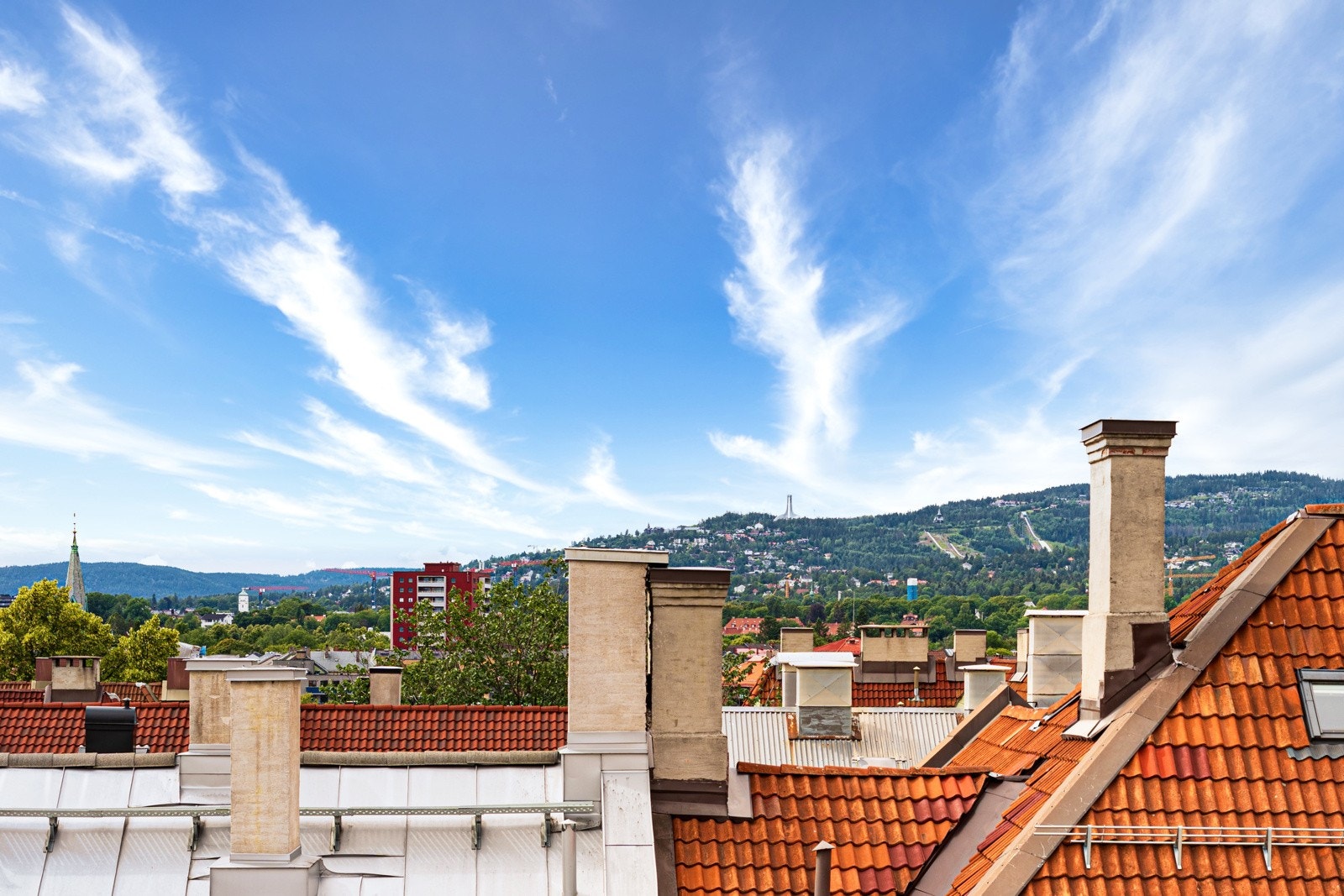 Utsikt fra takterrassen Galleribilde