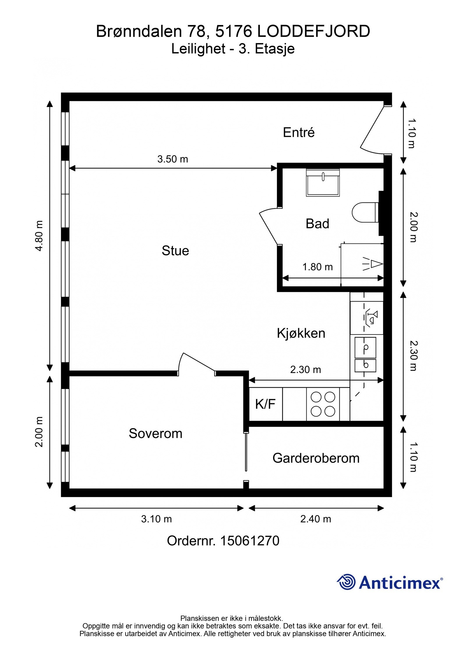 Planskisse (det tas forbehold om feil/avvik). Galleribilde