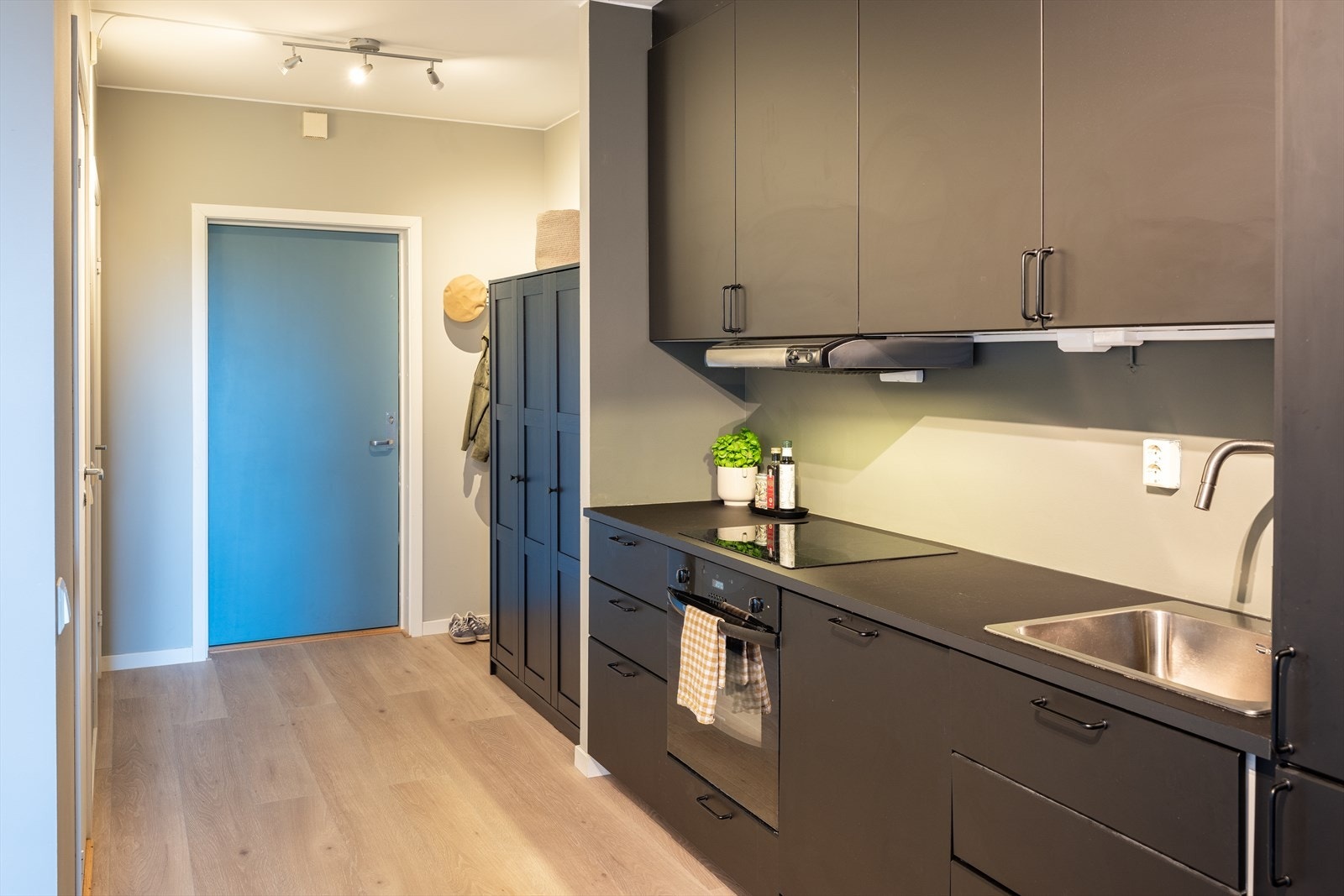 Badet er praktisk tilknyttet entréen. Galleribilde