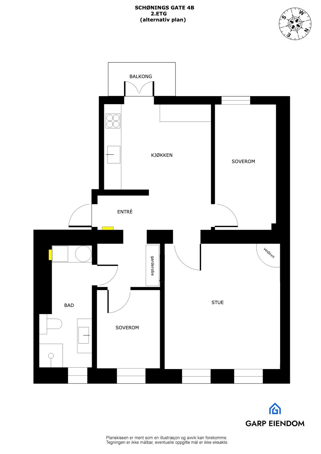 Alternativ planløsning Galleribilde