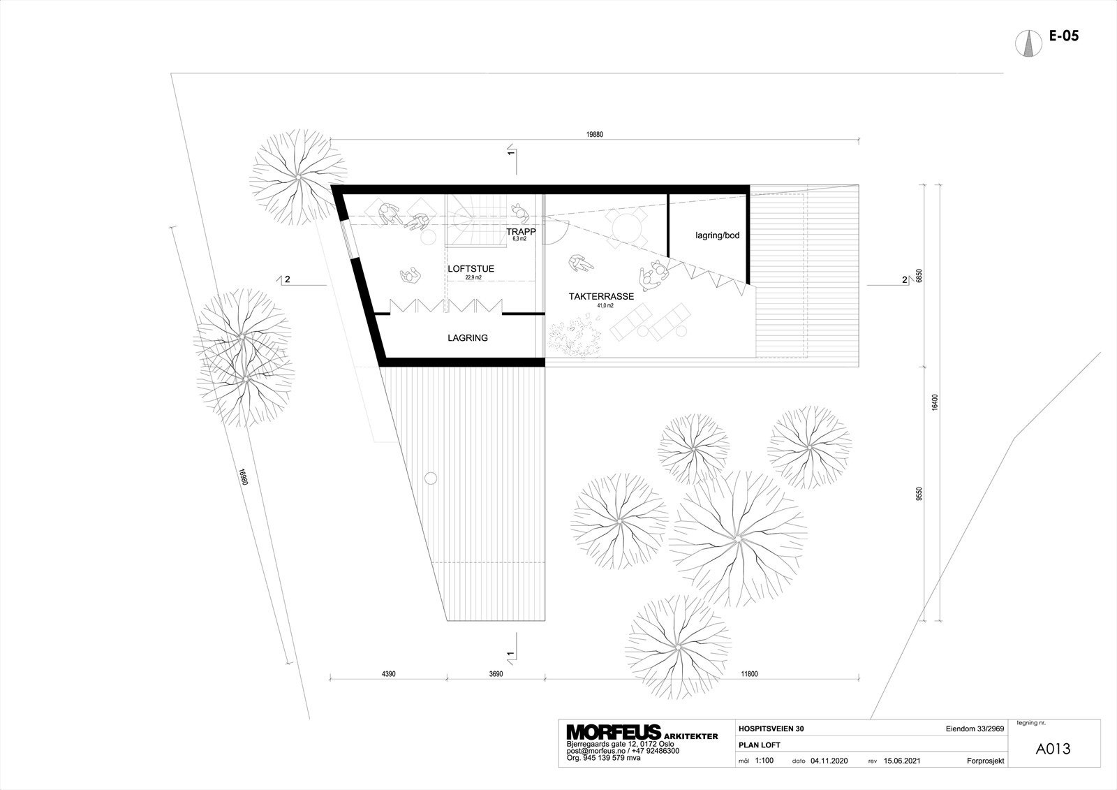 Plan loft Galleribilde