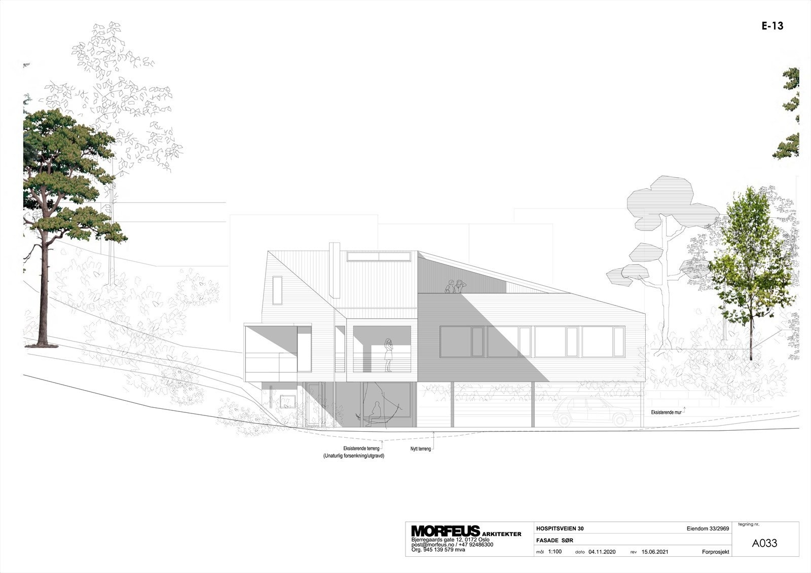 Fasade sør Galleribilde