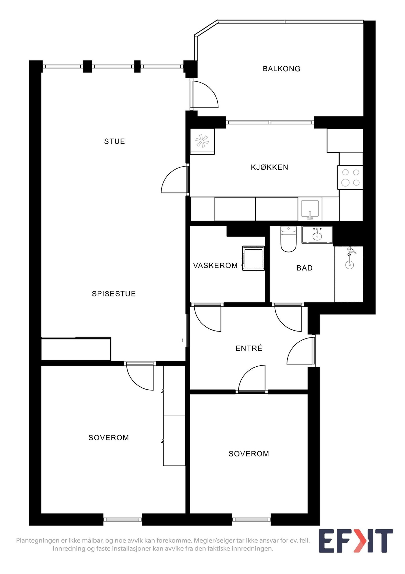 Leiligheten disponerer også bod i kjeller med lagringskapasitet Galleribilde