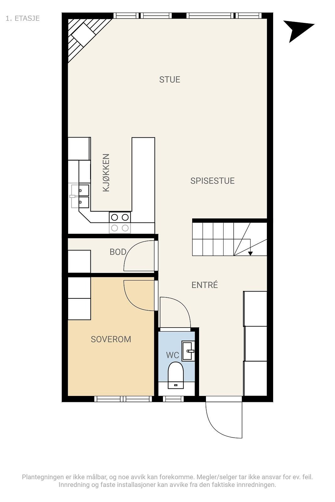 Plantegning 1. etg. Galleribilde