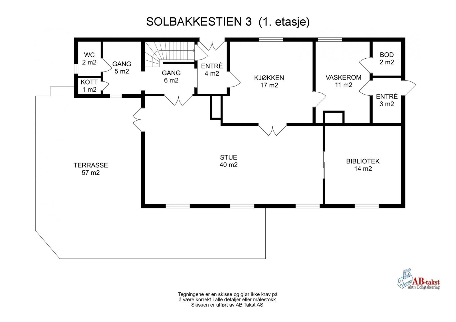 Plantegning av 1. etasje Galleribilde