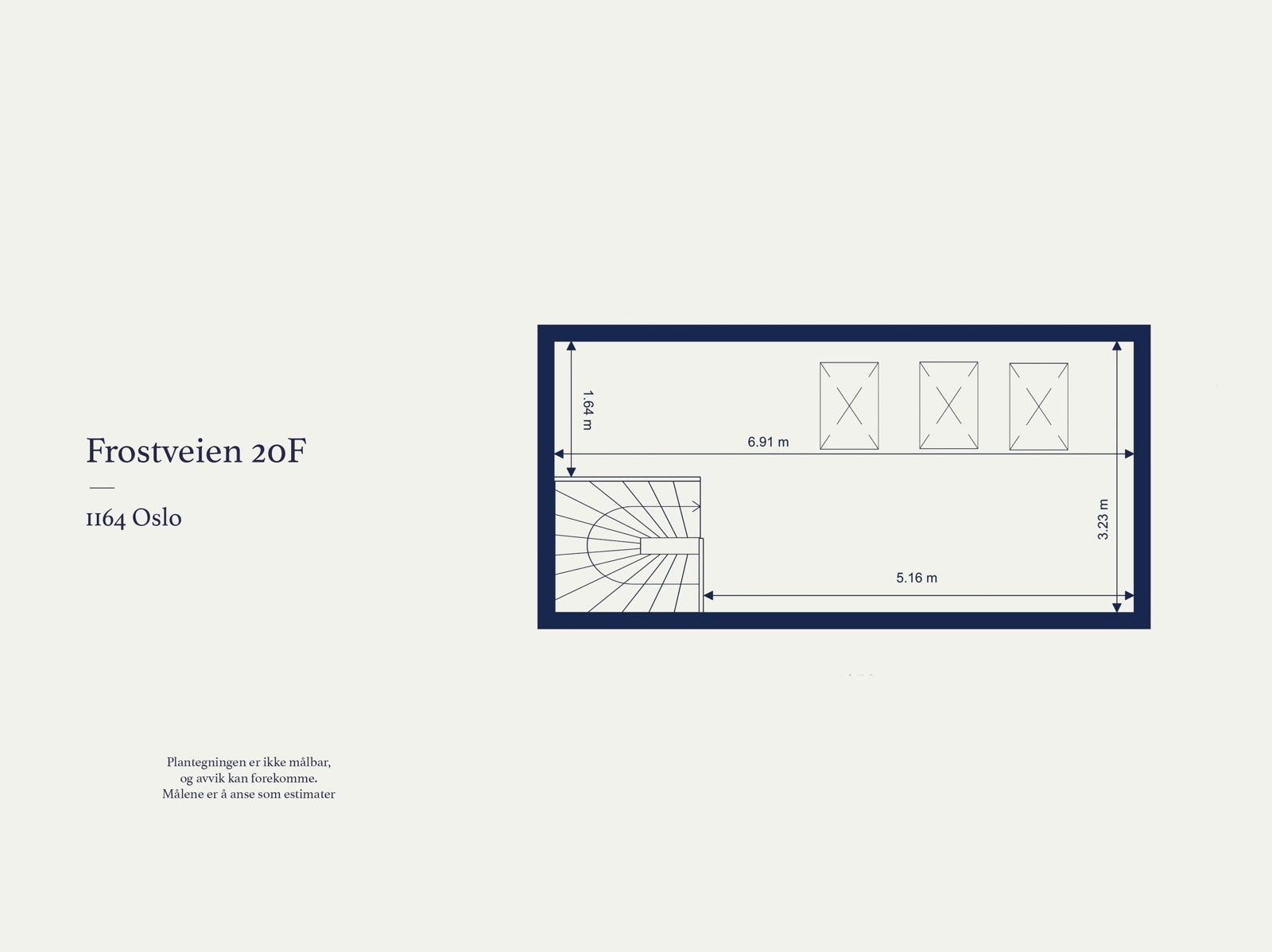 Plantegning loft. Galleribilde