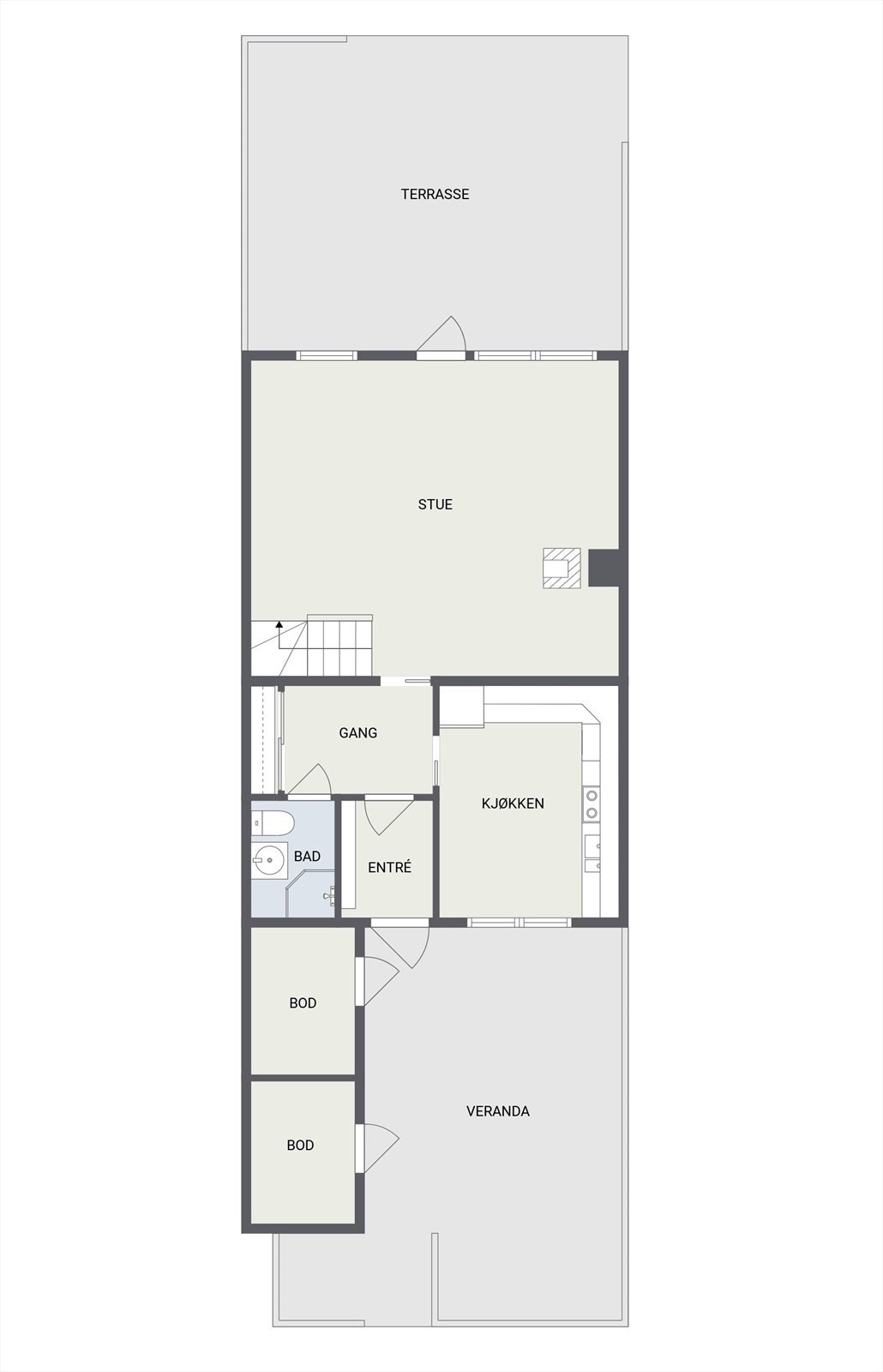 Plantegning - 1 etg Galleribilde