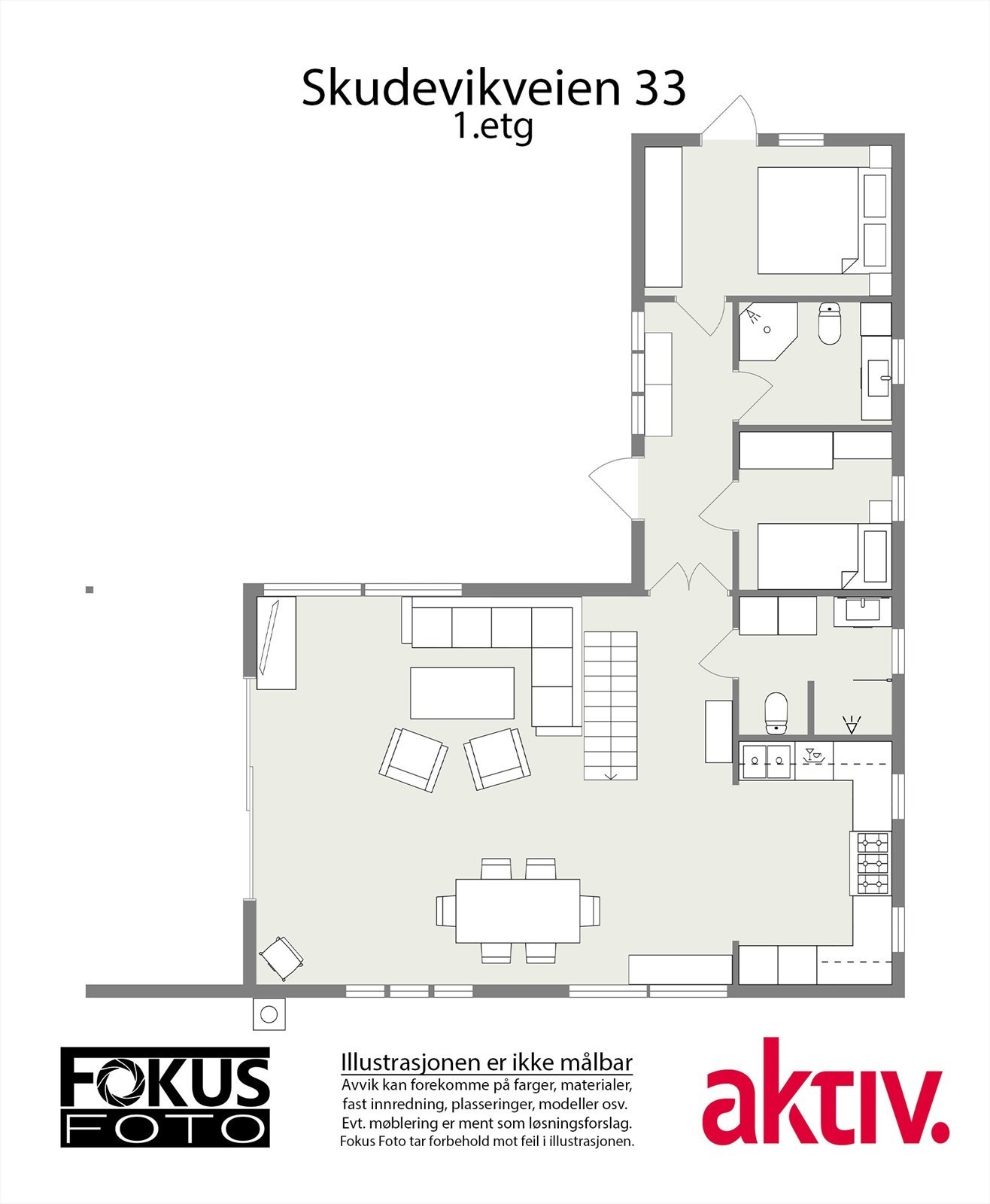 Plantegning 1. etasje Galleribilde