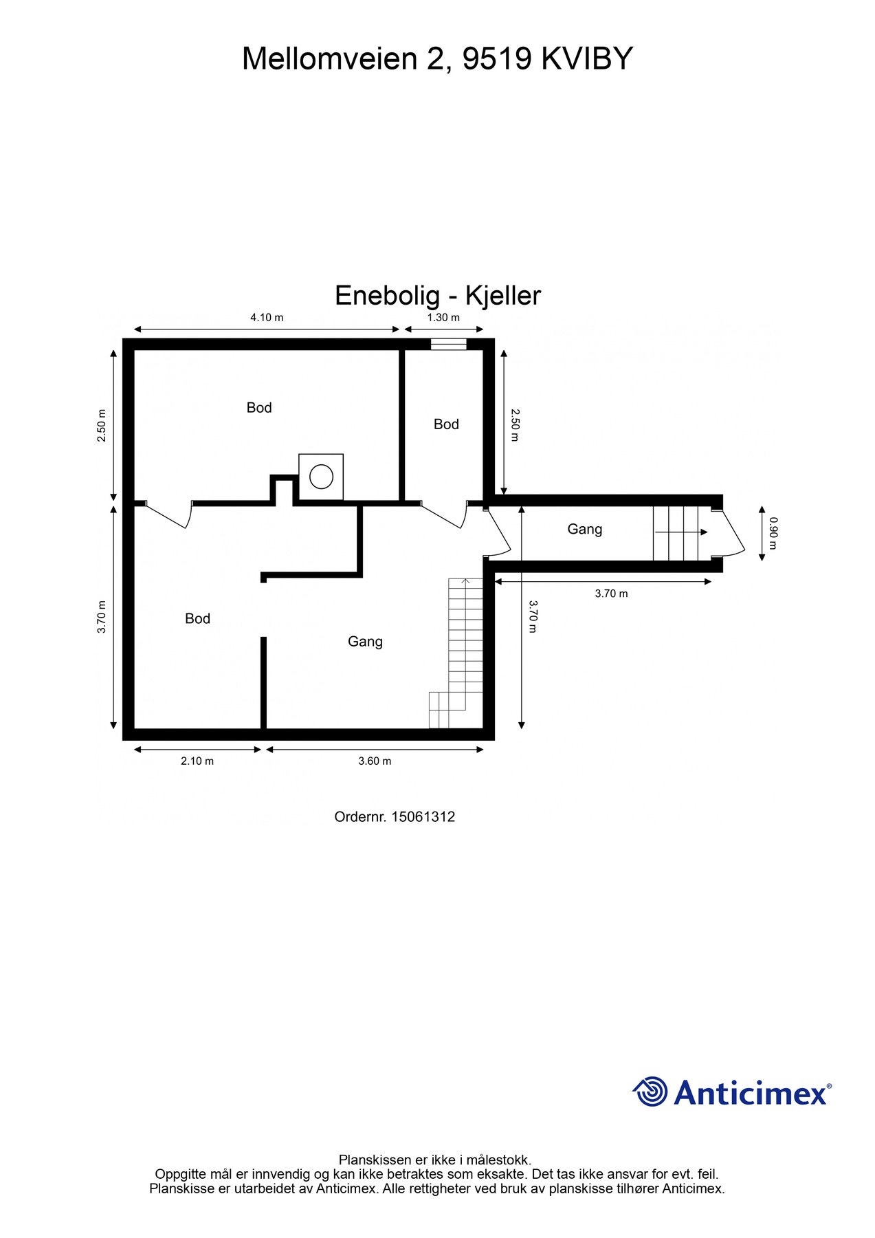 Plantegning kjeller. Galleribilde