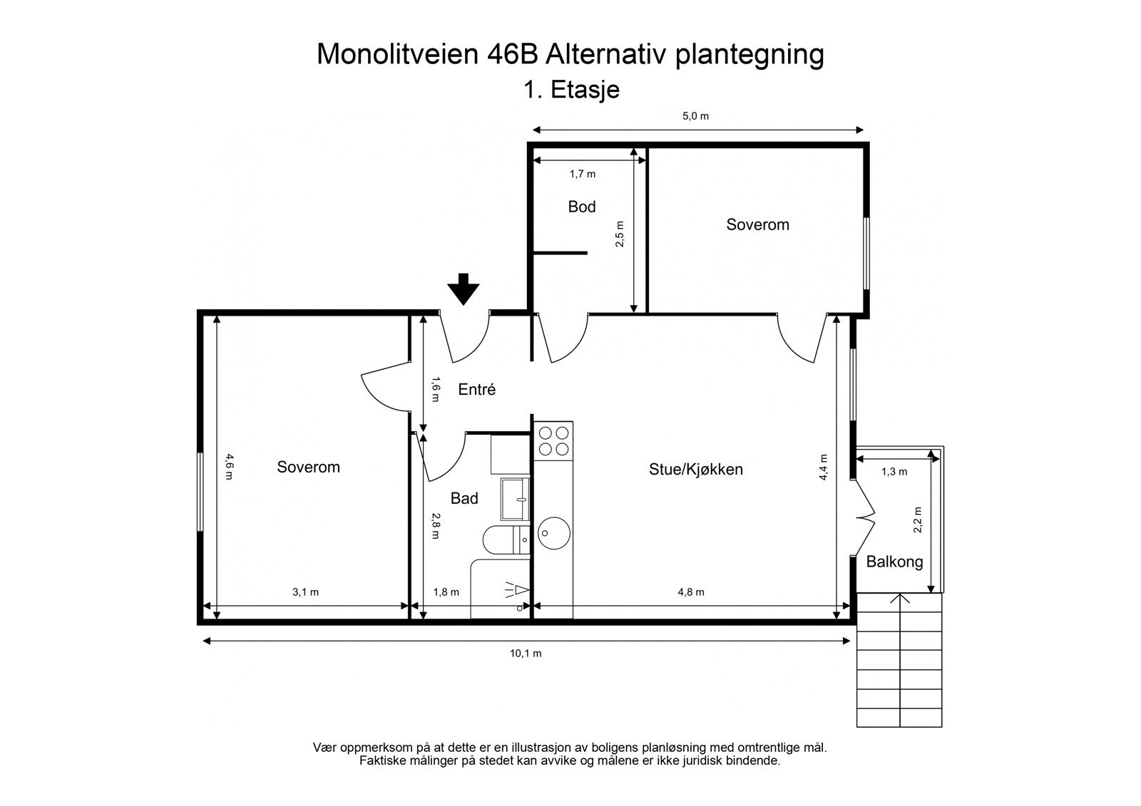 Alternativ plantegning Galleribilde