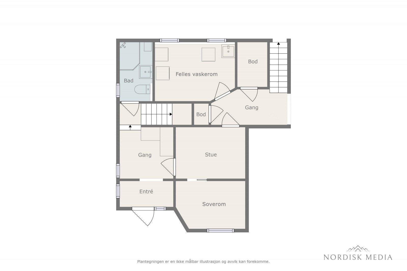 Planskisse 1. etasje Galleribilde