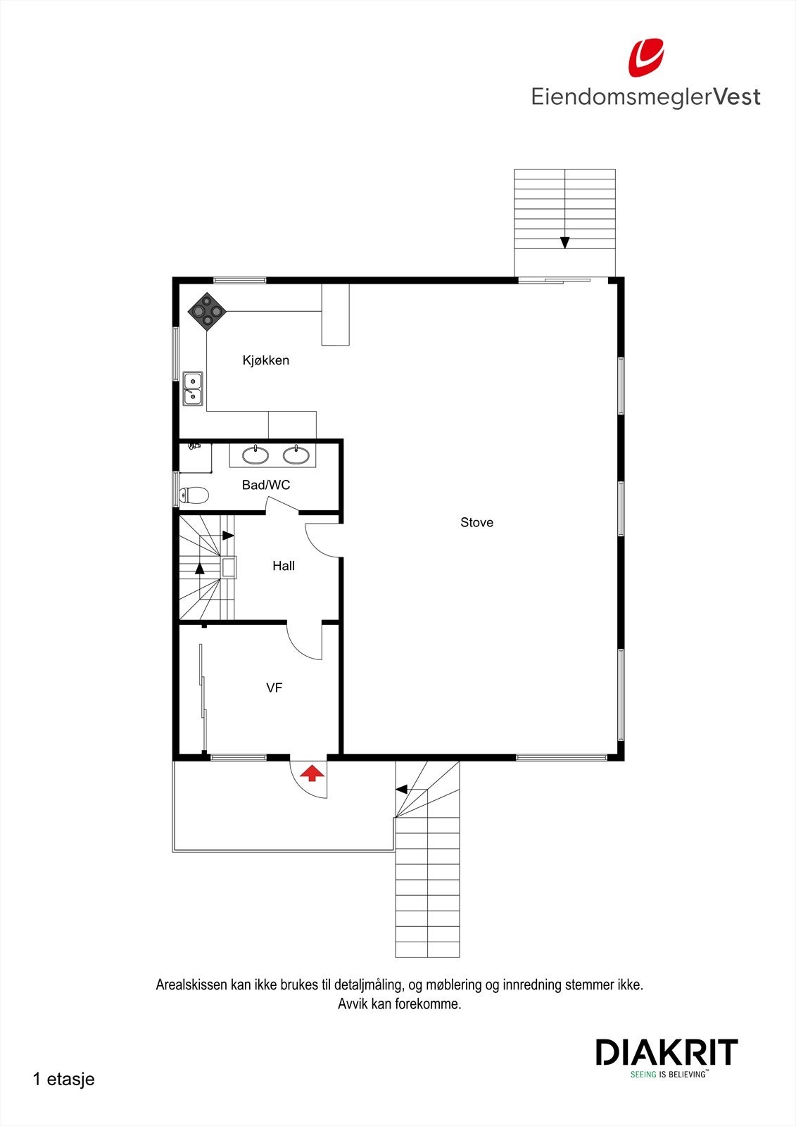 2D - Plantegning 1.etasje Galleribilde