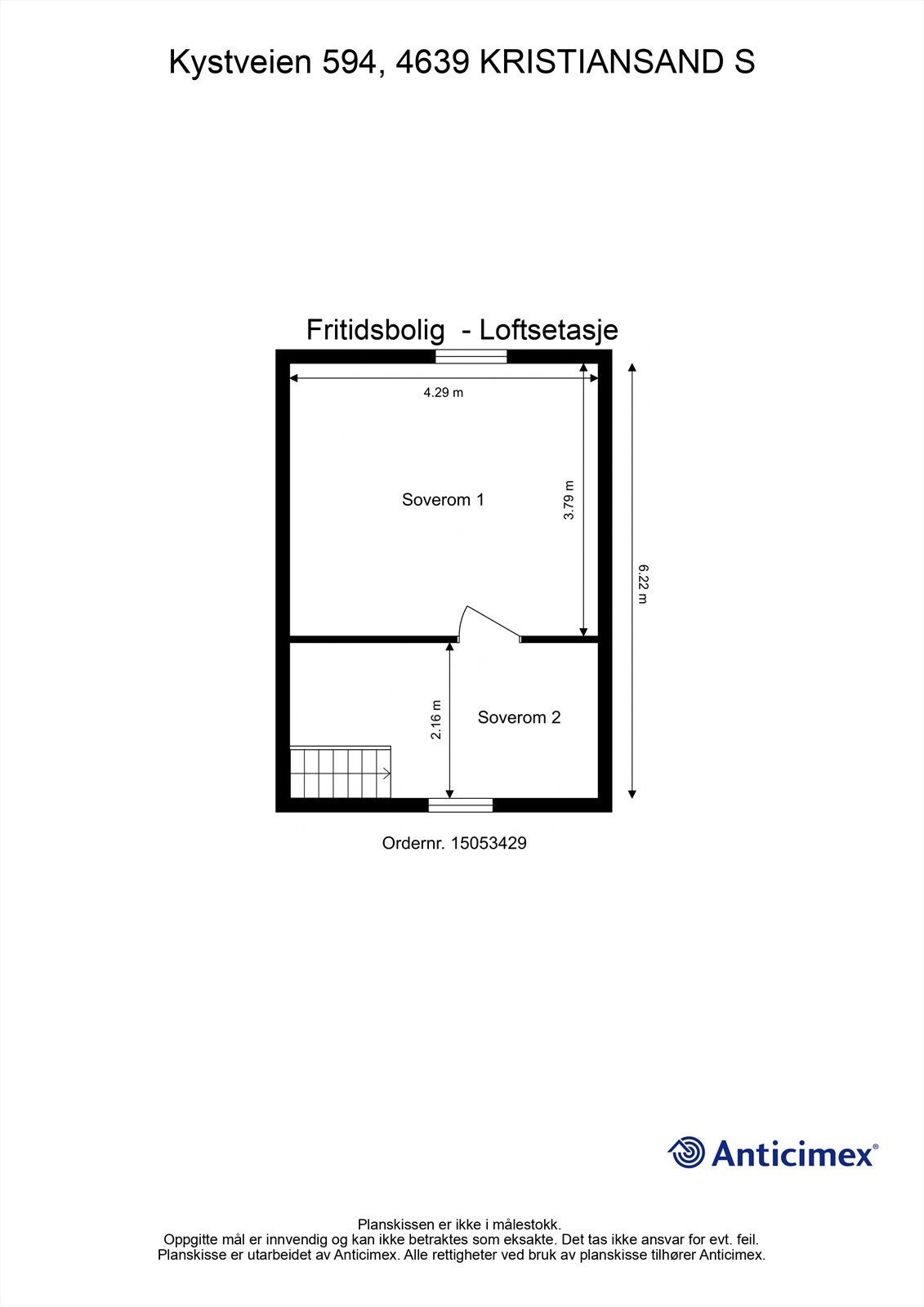 Fritidsbolig 2 etg med mål. Galleribilde