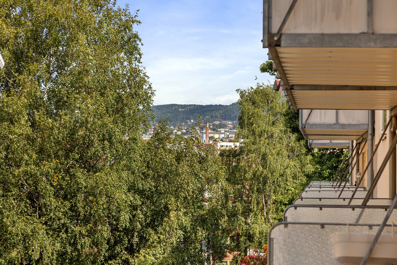 Flott utsyn fra balkongen Galleribilde