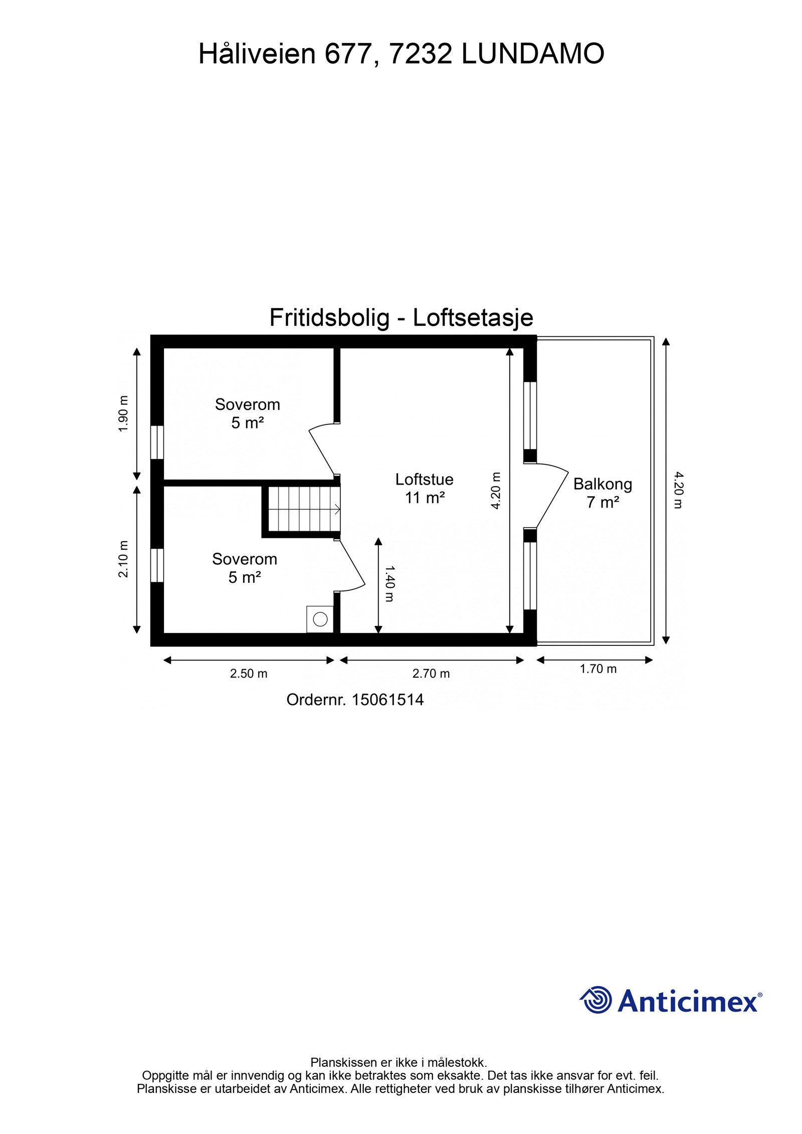 Plantegning loft. Galleribilde