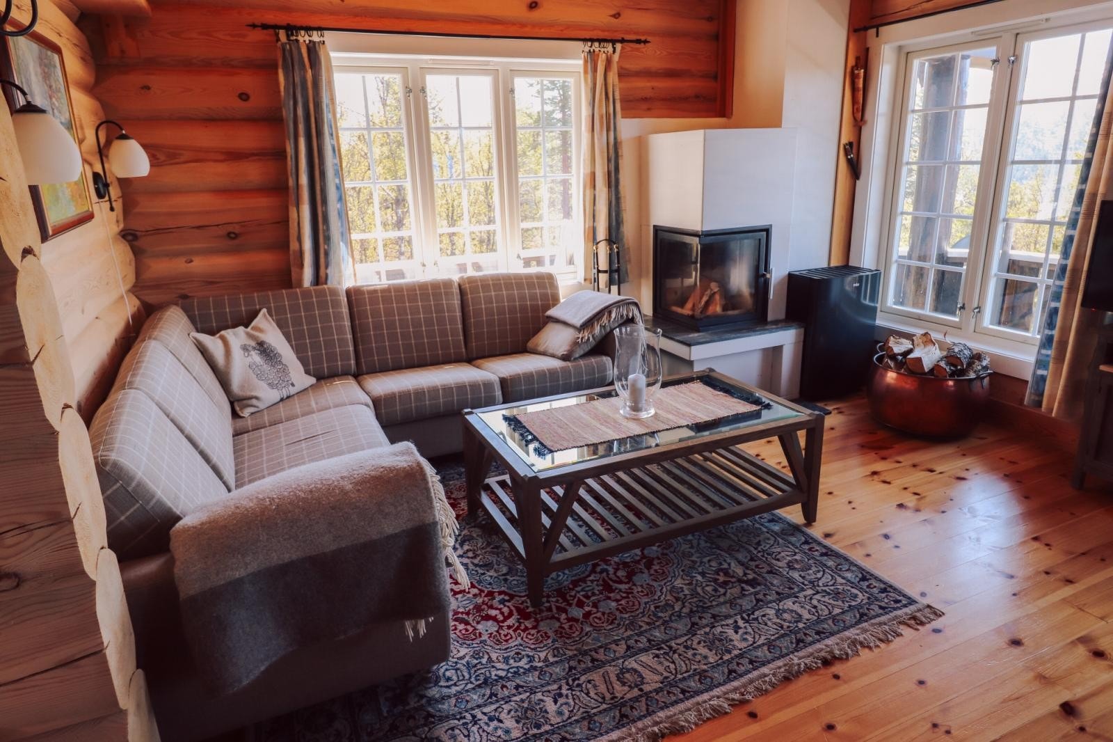 Stue med peis Galleribilde