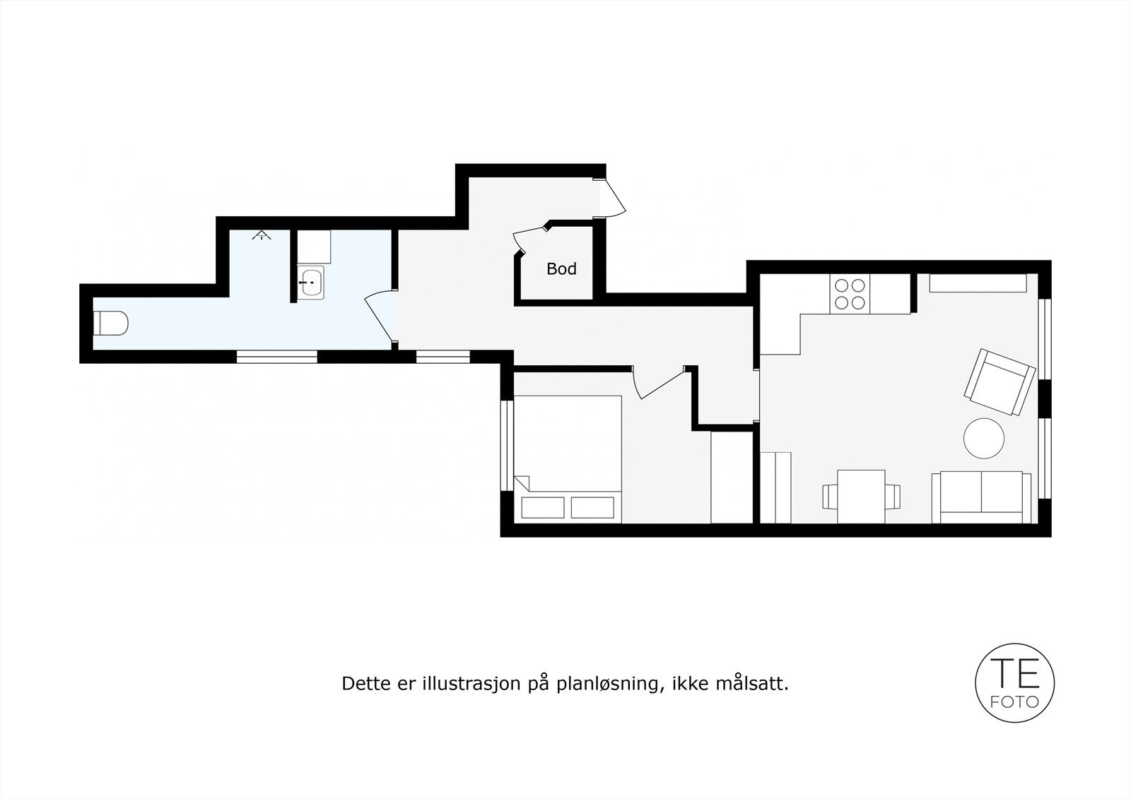 Plantegning av leiligheten Galleribilde