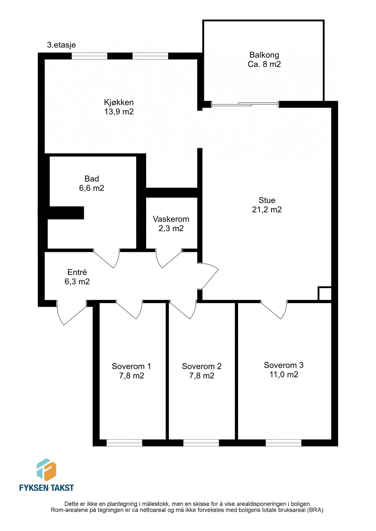 Planskisse 3. etasje. Galleribilde