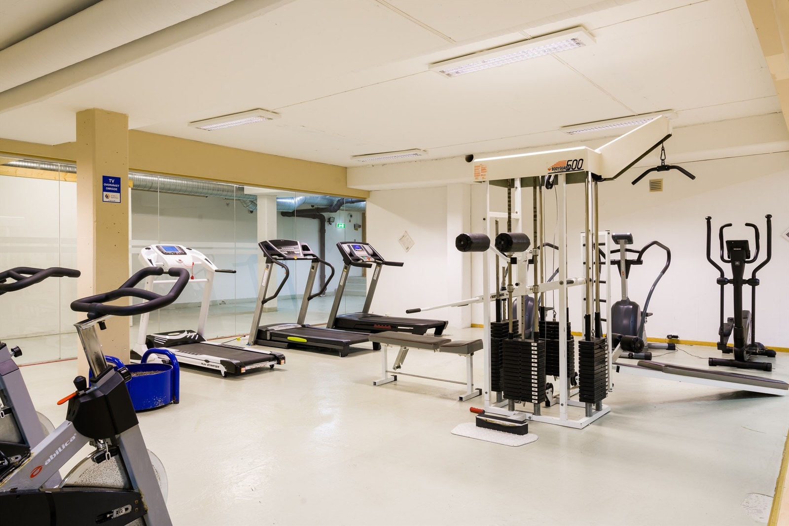 Beboere i borrettslaget har tilgang til gym Galleribilde