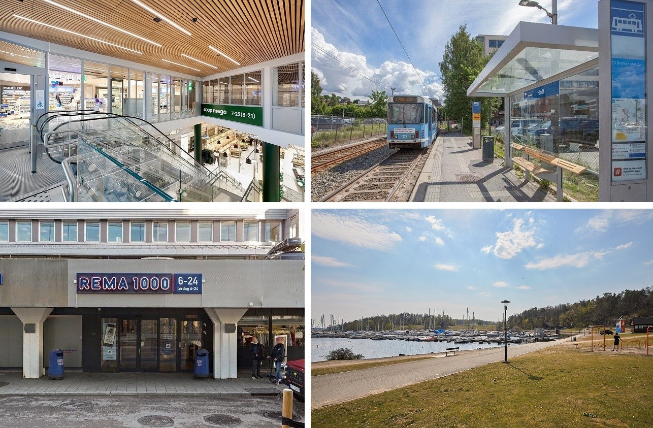 Umiddelbar nærhet til dagligvareforretninger, offentlig kommunikasjon og turområder. Galleribilde