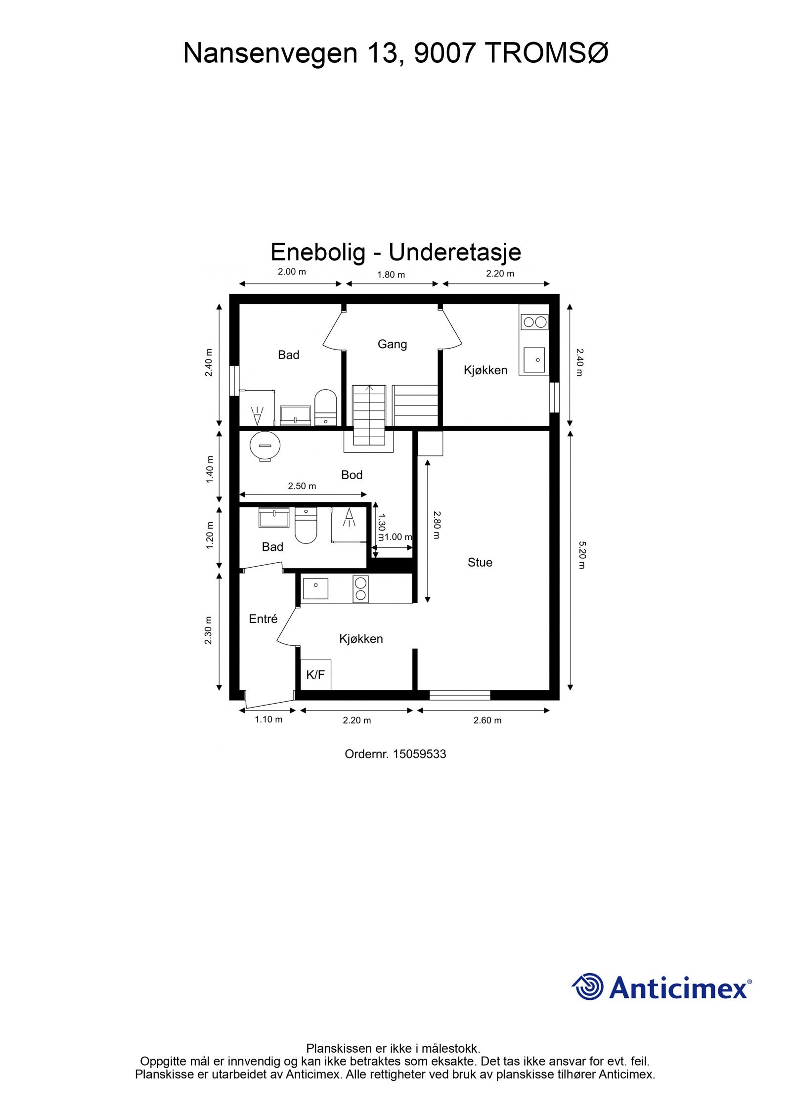 Plantegning underetasje. Galleribilde
