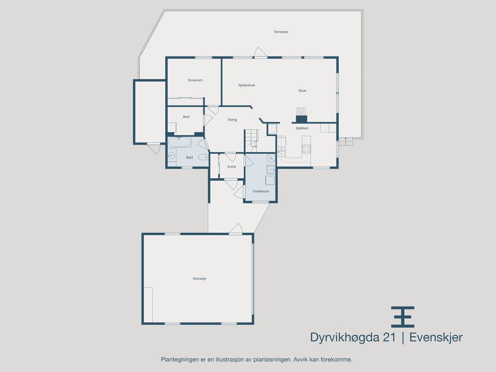 Plantegning hovedetasje Galleribilde