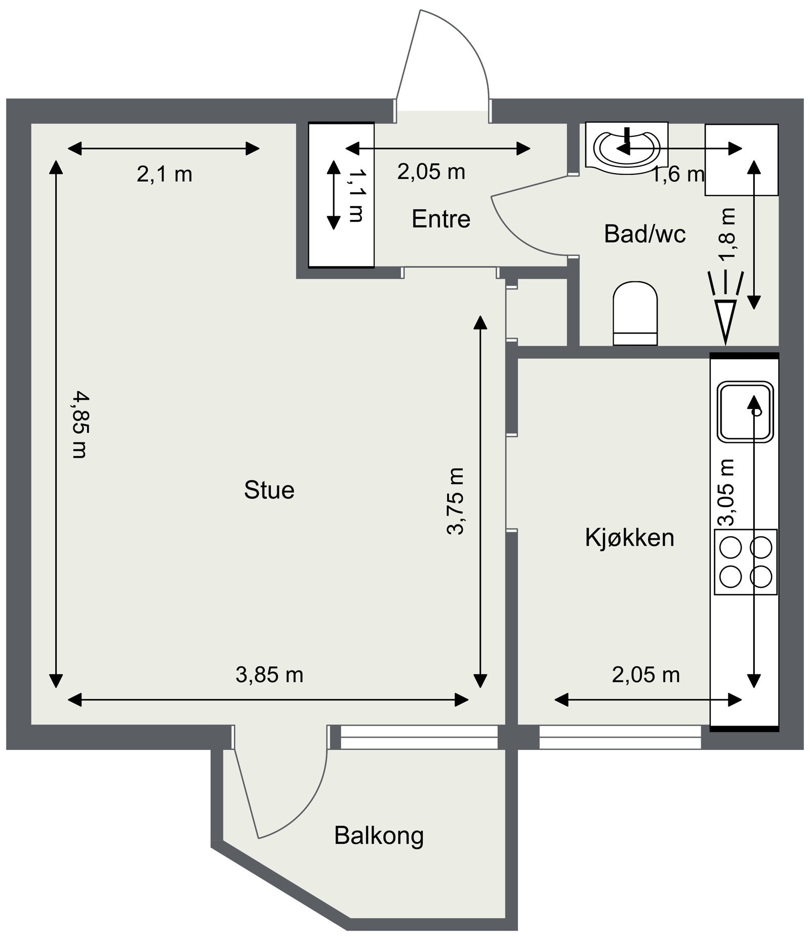 Plantegning Galleribilde